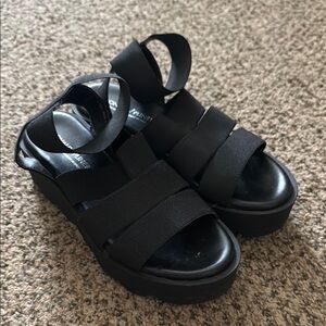 Donald J. Pliner Black Platform Sandals